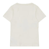 Name.It T-Shirt Girocollo Tinta Unita Con Stampa Panna Per Bambino