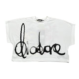 Diadora T-Shirt Modello Crop tinta unita con Stampa Bianco per Bambina S4DIJGTH095 BIANCO DIADORA 