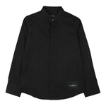 John Richmond Camicia Tinta Unita Collo Coreano per Bambino RBP24108CA NERO JOHN RICHMOND 