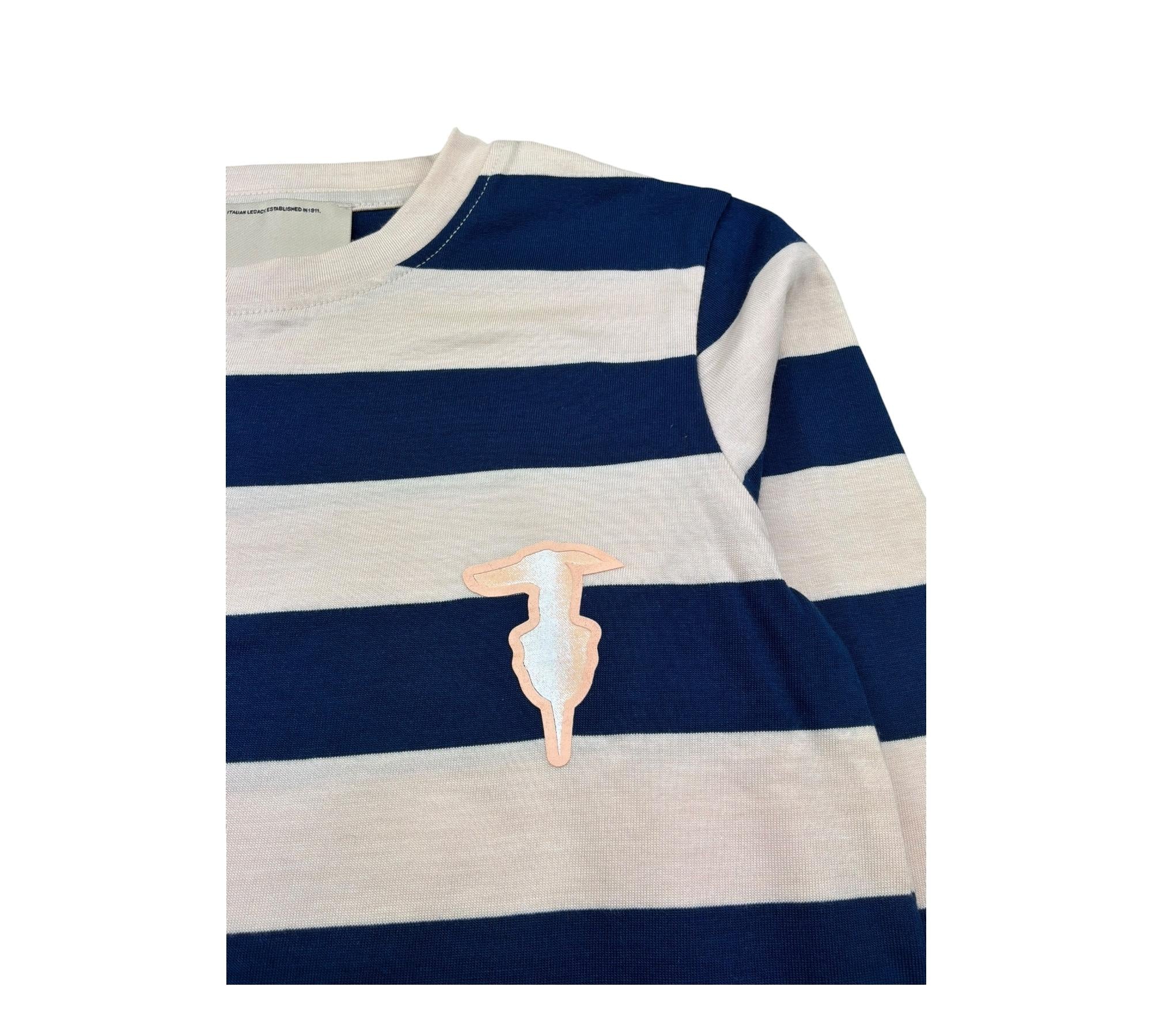 Trussardi Shirt Girocollo Fantasia Righe per Bambina TGP26069TS ROSA/BLU TRUSSARDI 