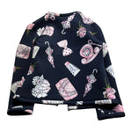 Monnalisa Felpa Tinta Unita con Zip E Stampa per Neonata 316815 BLU MONNALISA 