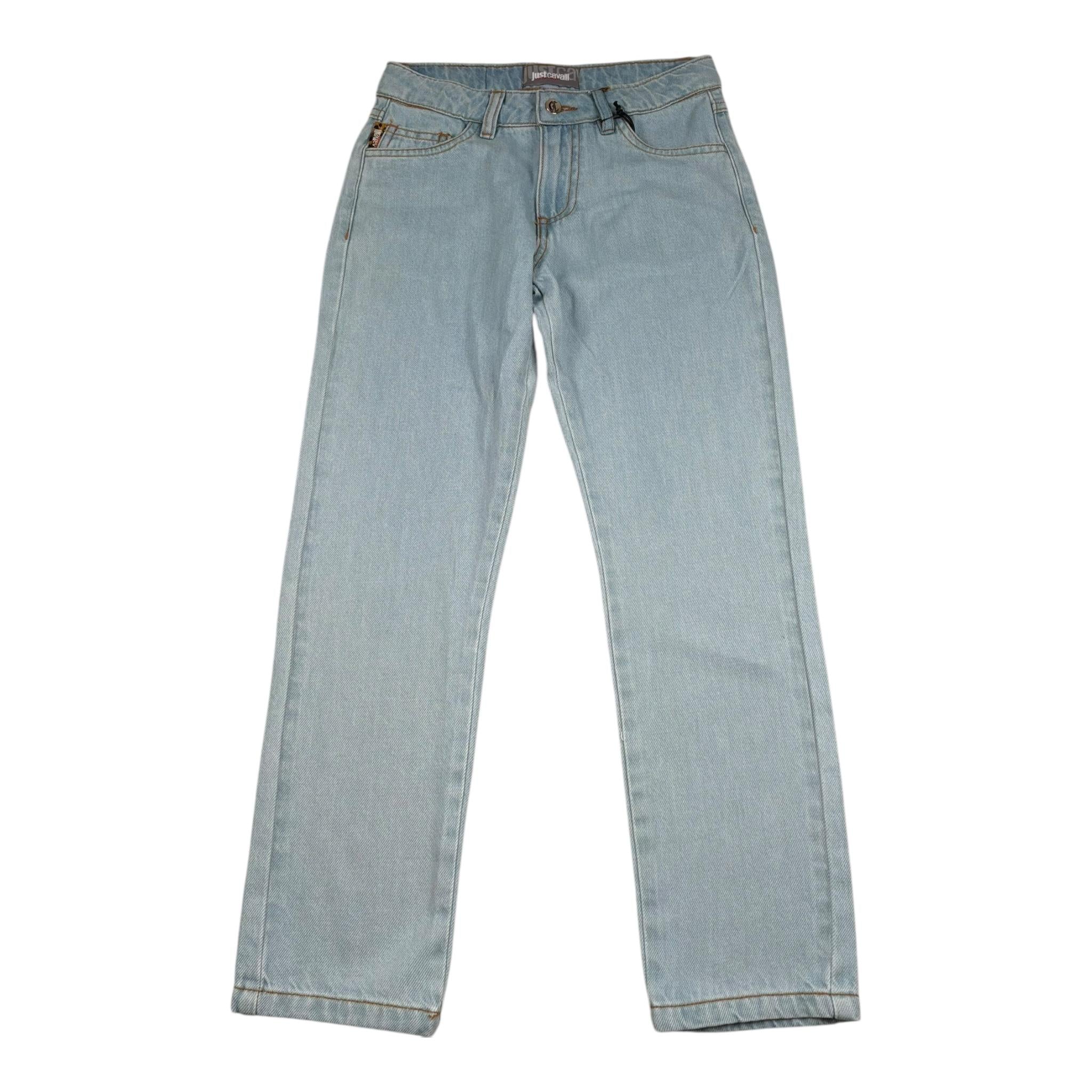 Just Cavalli Jeans Tinta Unita con Girovita Regolabile per Bambina JGP26024JE AZZURRO JUST CAVALLI 