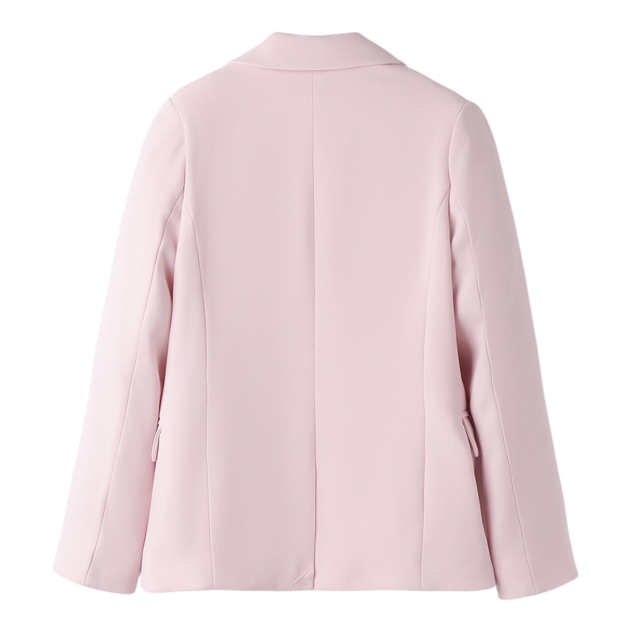 Sarabanda Giacca Tinta Unita con Fiore per Bambina 0B493 ROSA SARABANDA 