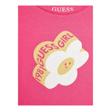GUESS shirt girocollo tinta unita ocn logo Rosa per Neonata K4YI02K6YW4 ROSA GUESS 