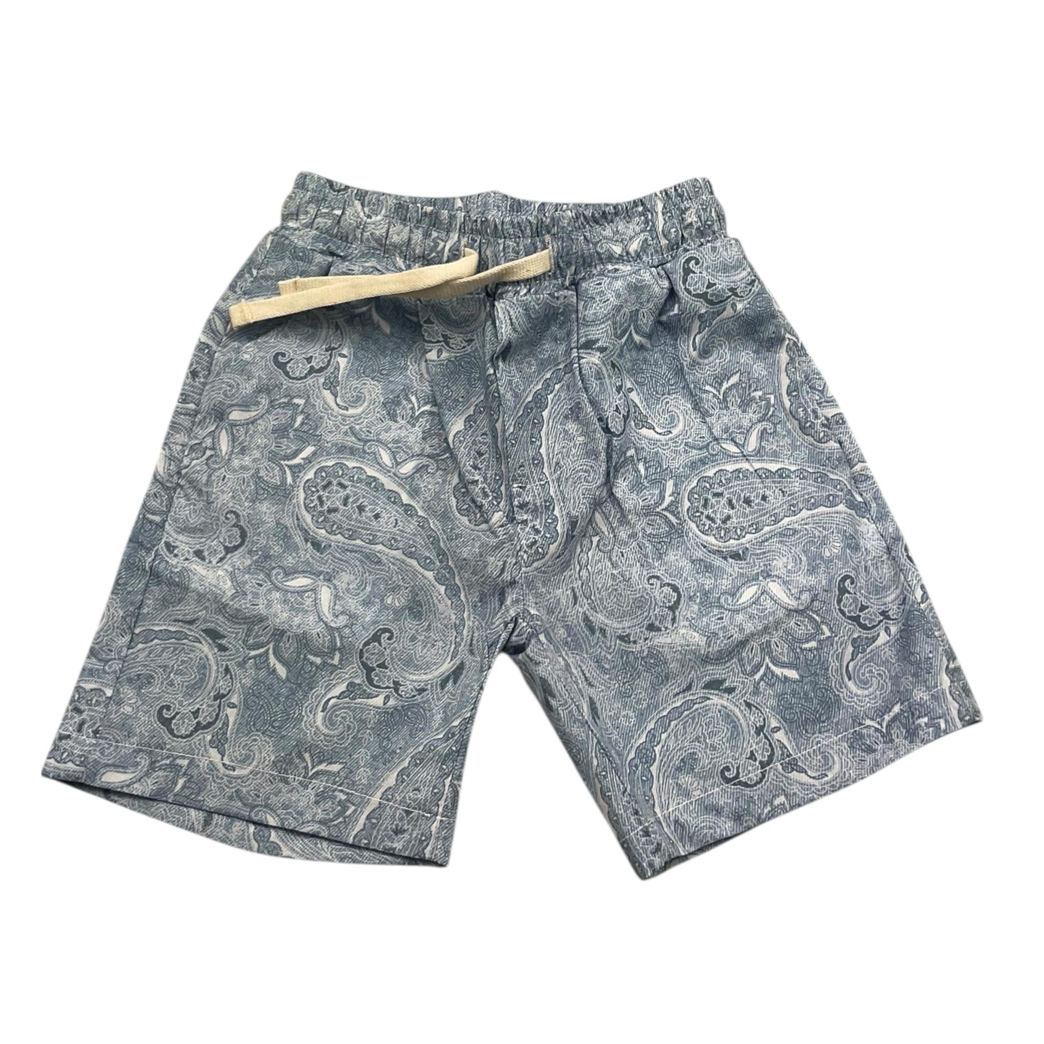 M+E' Bermuda Tinta Unita con Stampa Fantasia per Neonato UEM0530N AZZURRO M+E' 