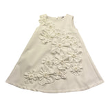 Fun & Fun Abito Giromanica Tinta Unita con Applicazioni per Bambina FNCBDR01059 BIANCO FUN & FUN 