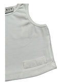 Dusty Color Top Giromanica Tinta Unita per Bambina DJWS5010CN BIANCO DUSTY COLOR 