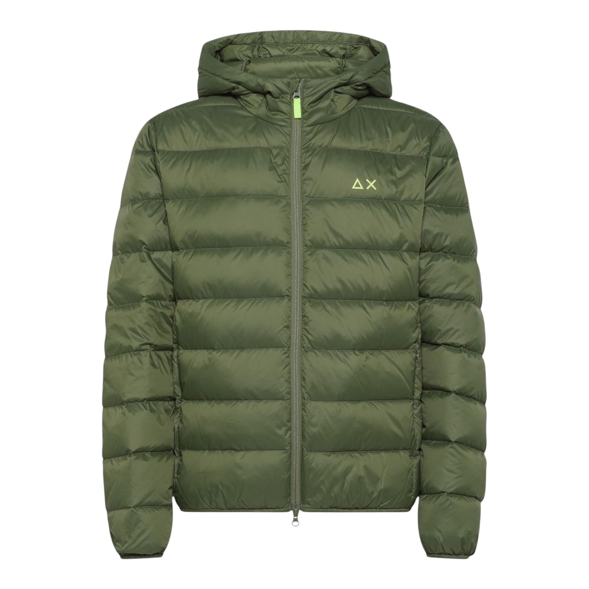 SUNS  giubbino tinta unita con logo e cappuccio Verde per Neonato R44301N VERDE SUNS 