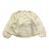 LOUISE MISHA camicia manica a sbuffo tinta unita con stampa Panna per Bambina GRMW24B0033 PANNA LOUISE MISHA 