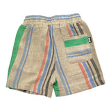 Daniele Alessandrini Bermuda Tinta Unita con Fantasia A Righe per Bambino 1296S00301J BEIGE DANIELE ALESSANDRINI 