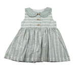 Babyvip Abito Tinta Unita con Fantasia A Righe per Neonata T1352 VERDE BABYVIP 