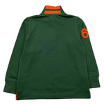 SUNS68 polo manica lunga tinta unita con logo in contrasto Verde per Neonato A44312 VERDE SUNS68 