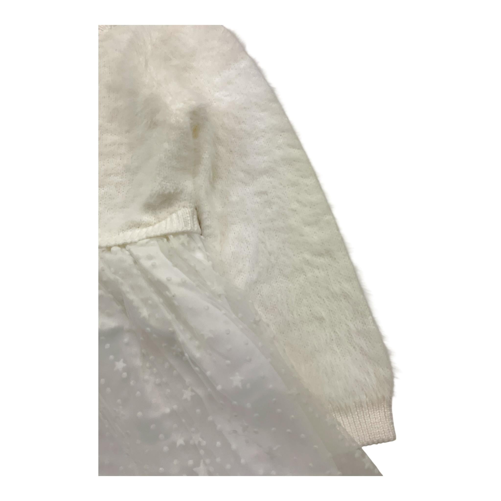 CARRE'MENT BEAU abito tinta unita con tulle  Bianco per Bambina Y30197 BIANCO CARRE'MENT BEAU 