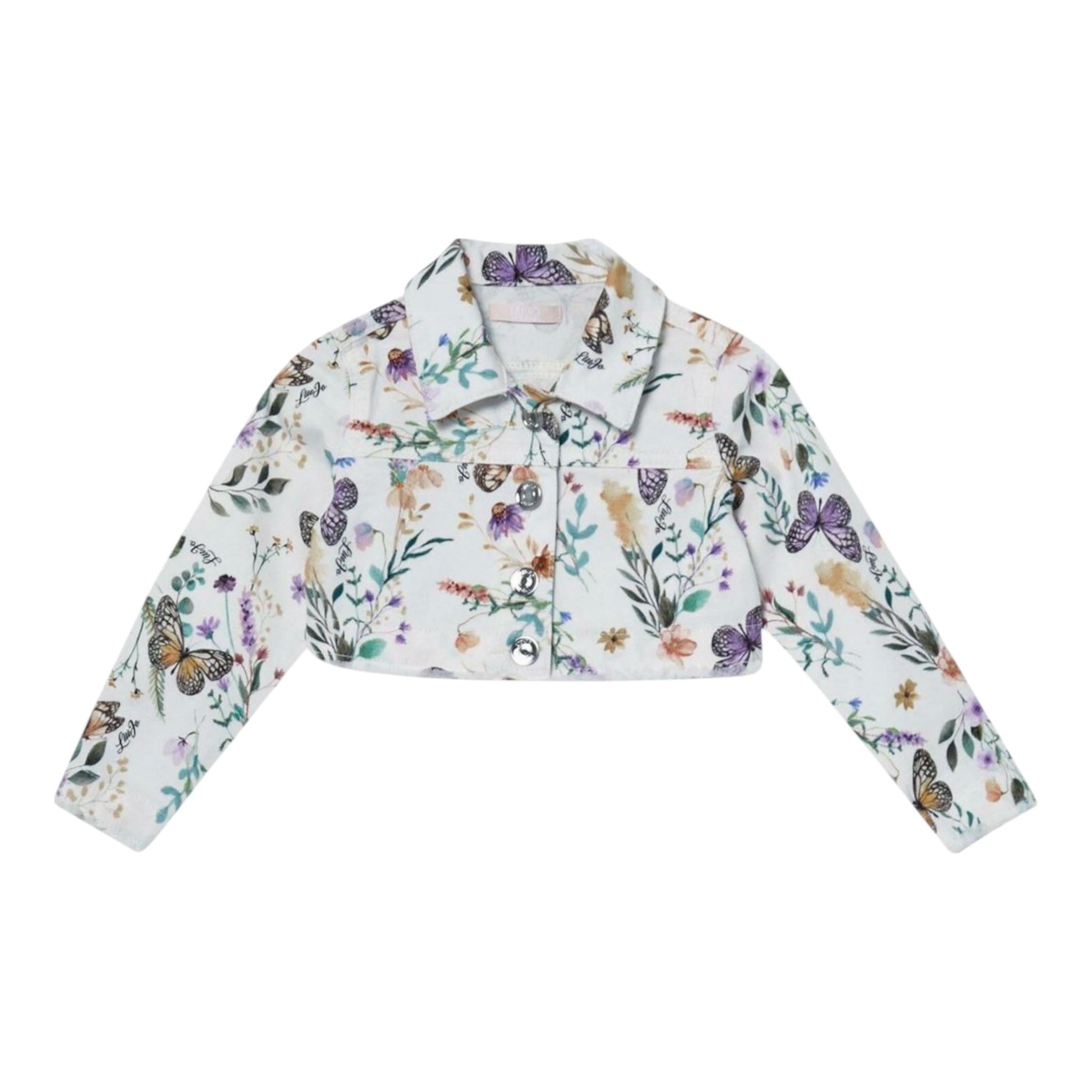 Liu Jo Giubbino Tinta Unita Stampa Fantasia Floreale per Bambina KA5059XX BIANCO LIU JO 
