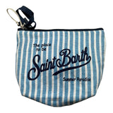 Saint Barth Pochette Tinta Unita con Fantasia A Righe per Bambina 00398L BIANCO SAINT BARTH 