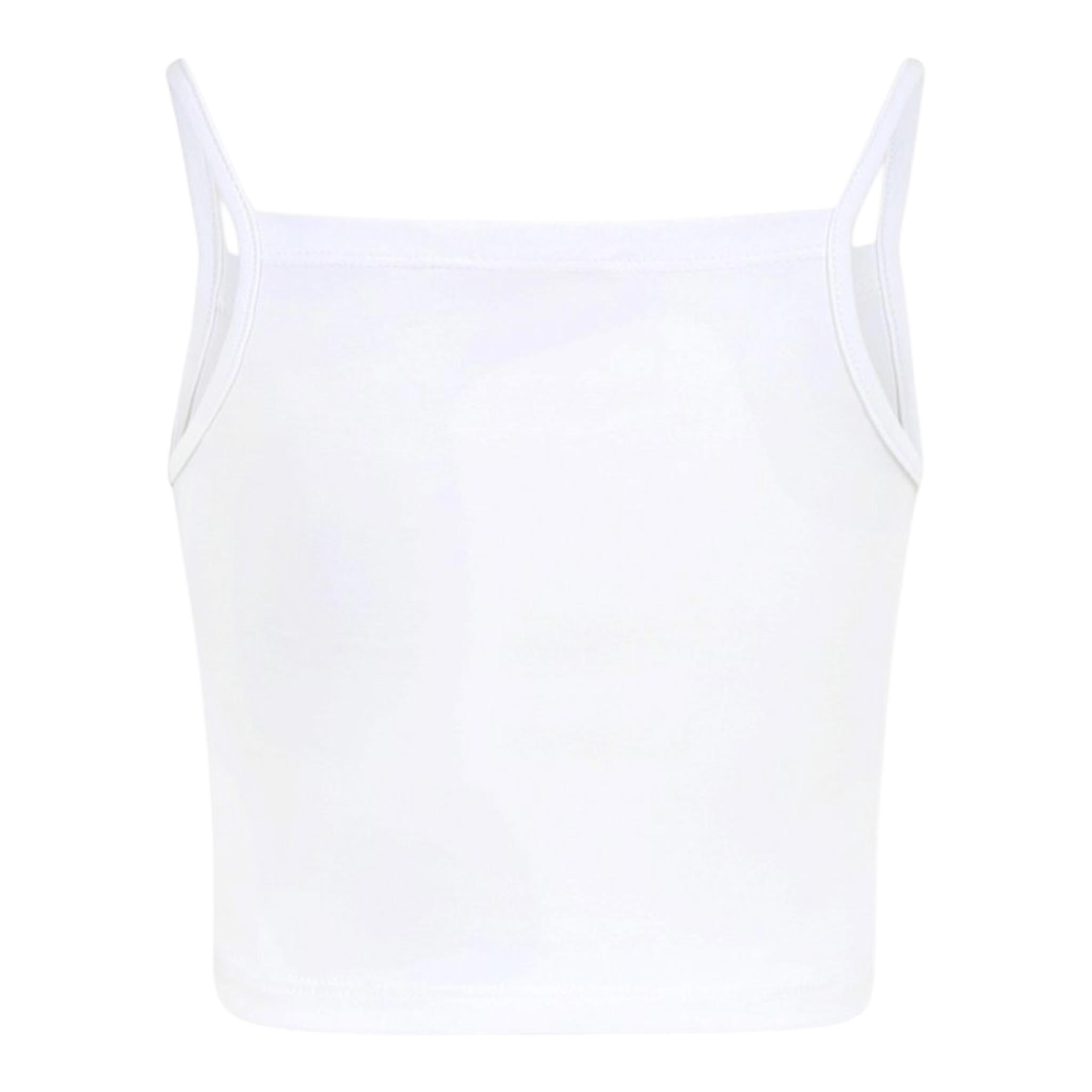 Diesel Canotta Bretelline Tinta Unita con Stampa Brillantinata per Bambina J02201XX BIANCO DIESEL 