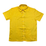 Manuel Ritz Camicia Mezza Manica Tinta Unita Giallo Per Bambino
