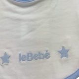 Le Bebe' Bavetta Tinta Unita con Stampa per Neonato LBB4900 BIANCO LE BEBE' 