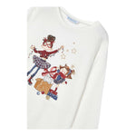 MAYORAL shirt girocollo tnta unita con stampa Bianco per Bambina 4072X BIANCO MAYORAL 
