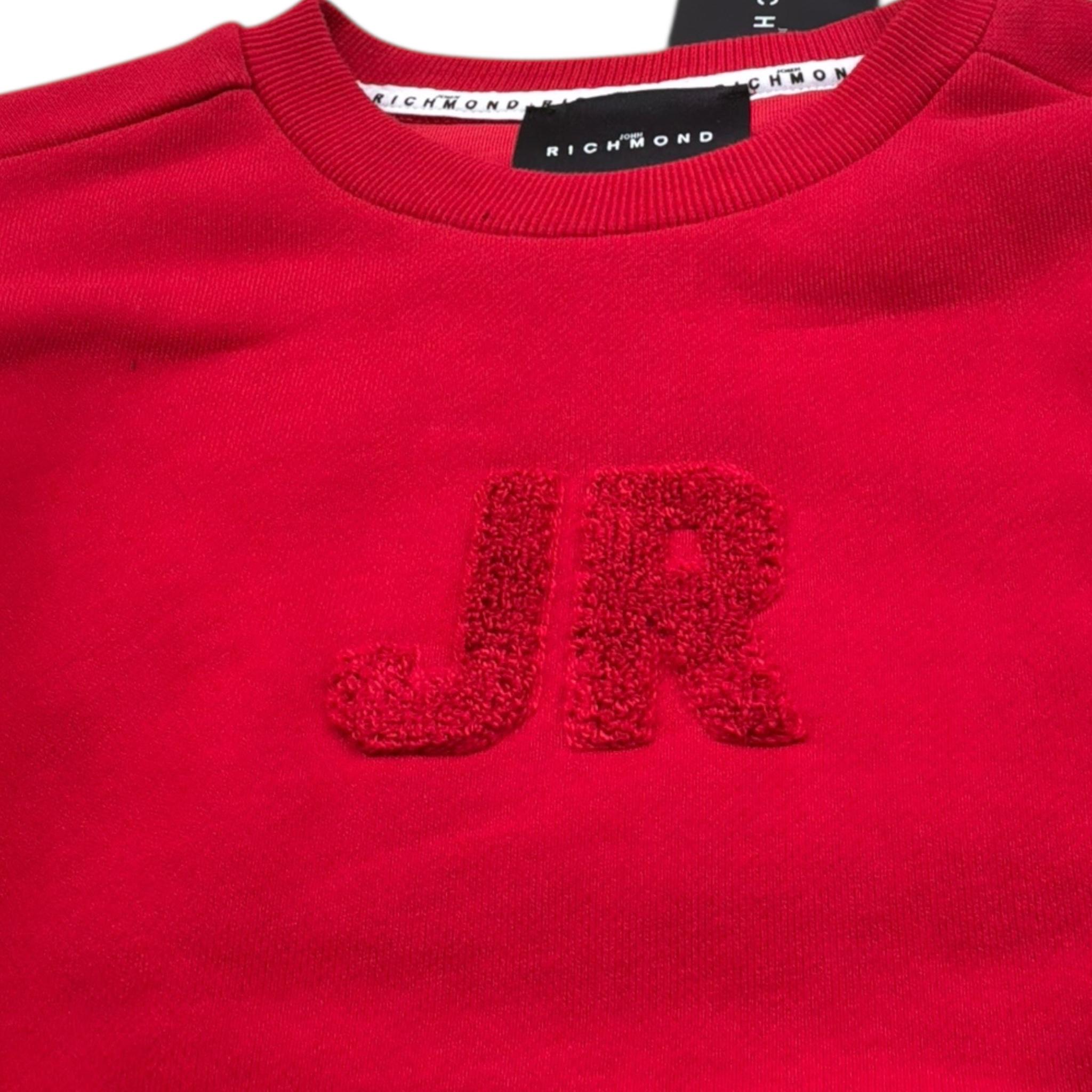 John Richmond Felpa Girocollo Tinta Unita con Logo per Bambino RBP26189FE ROSSO JOHN RICHMOND 