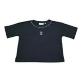 Juicy Couture T-Shirt Girocollo Tinta Unita con Stampa per Bambina JBX6629 NERO JUICY COUTURE 