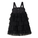Twinset Abito con Bretelle Tinta Unita E Tulle per Bambina 231GJ2Q90 NERO TWINSET 