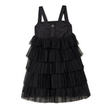 Twinset Abito con Bretelle Tinta Unita E Tulle per Bambina 231GJ2Q90 NERO TWINSET 
