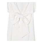 Twinset Abito Mezza Manica Tinta Unita con Fiocco per Bambina 251GJ2QN9X BIANCO TWINSET 