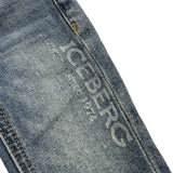 Iceberg Jeans Tinta Unita con Girovita Regolabile per Neonato PTICE4102BN AZZURRO ICEBERG 
