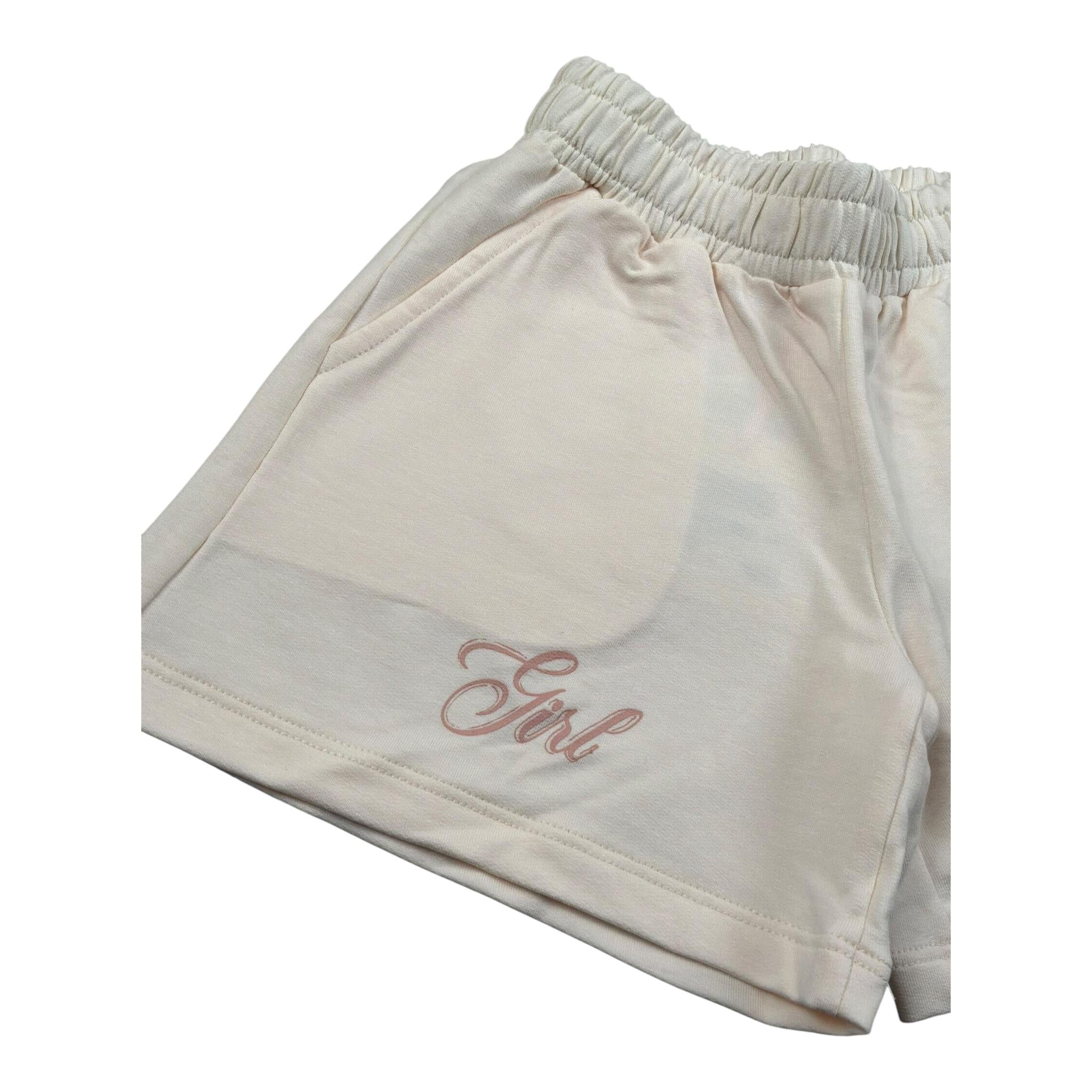 Vicolo Short In Felpa Tinta Unita con Stampa per Bambina 3146SF00271 ROSA VICOLO 