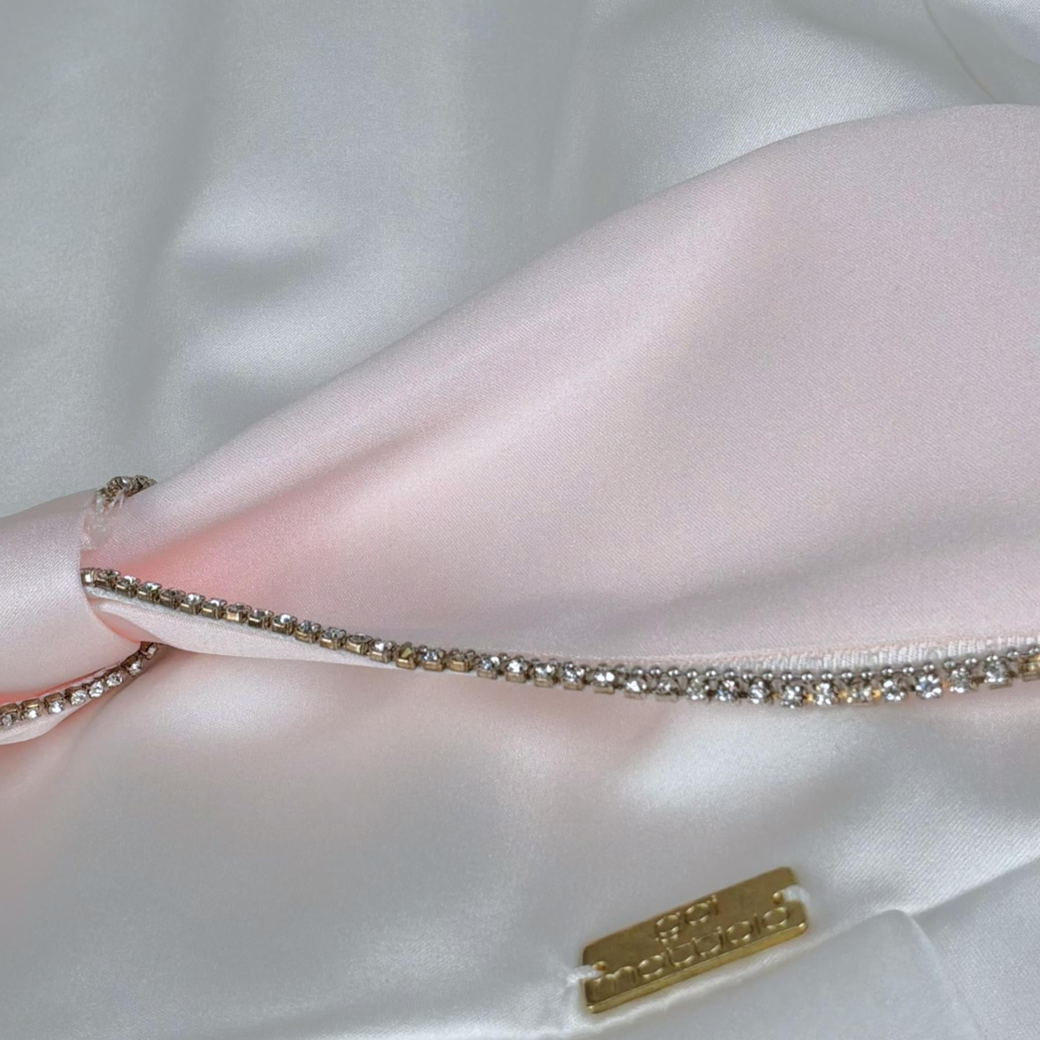 Gai Mattiolo Abito Cerimonia Tinta Unita Giromanica per Bambina GM150143R BIANCO GAI MATTIOLO 