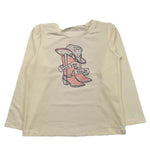 LIU JO shirt girocollo tinta unita cn stampa brillantinata Panna per Neonata KF4088 PANNA LIU JO 