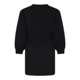 BALMAIN abito in felpa tinta unita con stampa Nero per Bambina BV1A60 NERO BALMAIN 