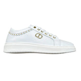 Twinset Sneakers Tinta Unita con Applicazioni E Lacci per Bambina 251GCJ050 BIANCO TWINSET 