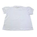 Mousse T-Shirt Girocollo Tinta Unita con Stampa per Bambina SKTS375W BIANCO MOUSSE 