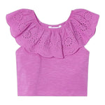 Mayoral Top Tinta Unita con Scollo A Barca per Bambina 3012 VIOLA MAYORAL 