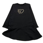 LIU JO abito modello felpa tinta unita con stampa Nero per Bambina KF4023XXXX NERO LIU JO 