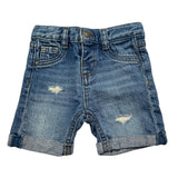 Guess Bermuda In Denim Tinta Unita con Girovita Regolabile per Neonato DHDHH BLU GUESS 