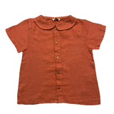 Wedoble Camicia Mezza Manica Tint Unita Ruggine Per Neonato