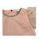 Miss Grant Camicia Mezza Manica Tinta Unita per Neonata MG1334 PESCA MISS GRANT 