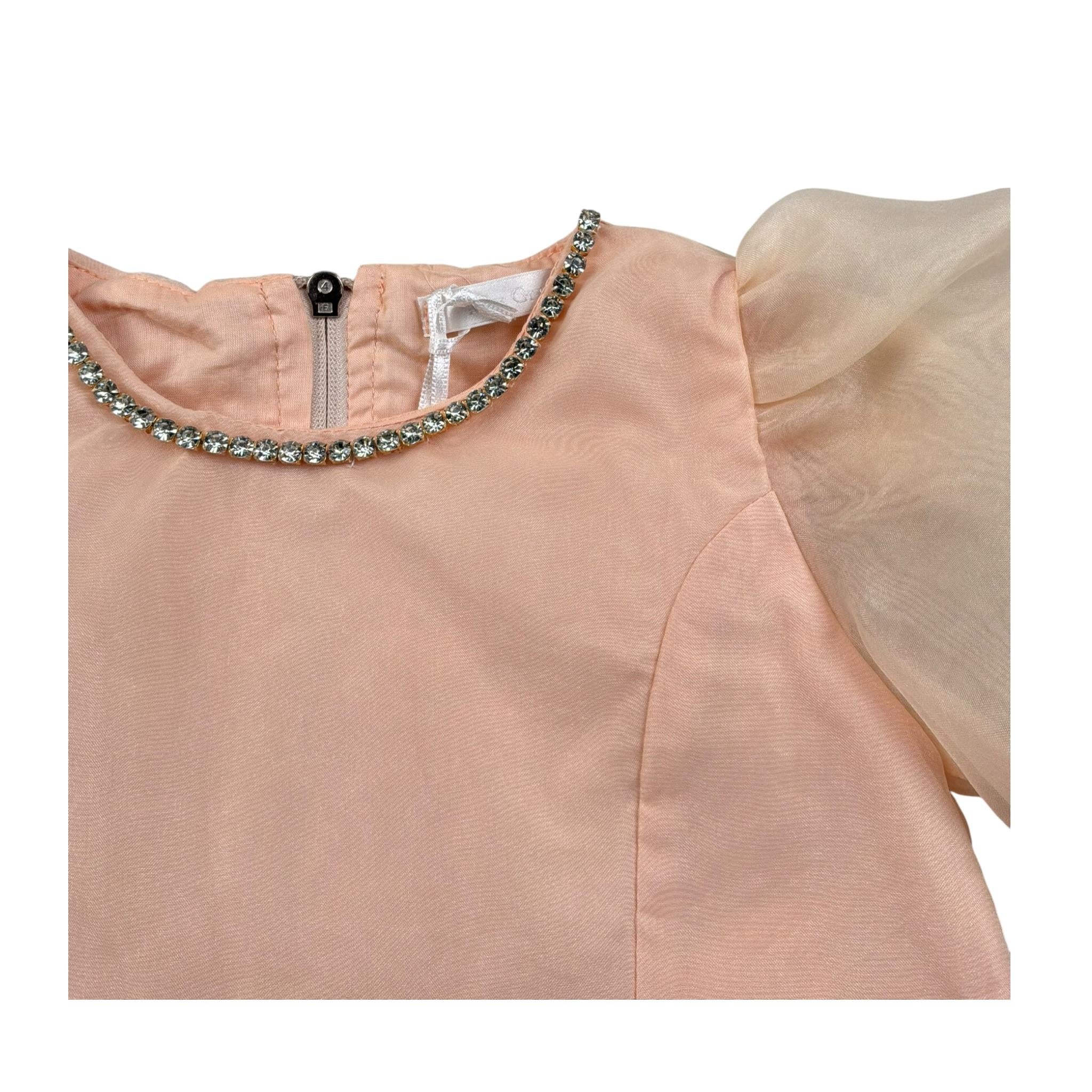 Miss Grant Camicia Mezza Manica Tinta Unita per Neonata MG1334 PESCA MISS GRANT 