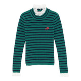 PHILOSOPHY maglioncino fantasia a righe con colletto ricamato Verde per Bambina PFMA043 VERDE PHILOSOPHY 