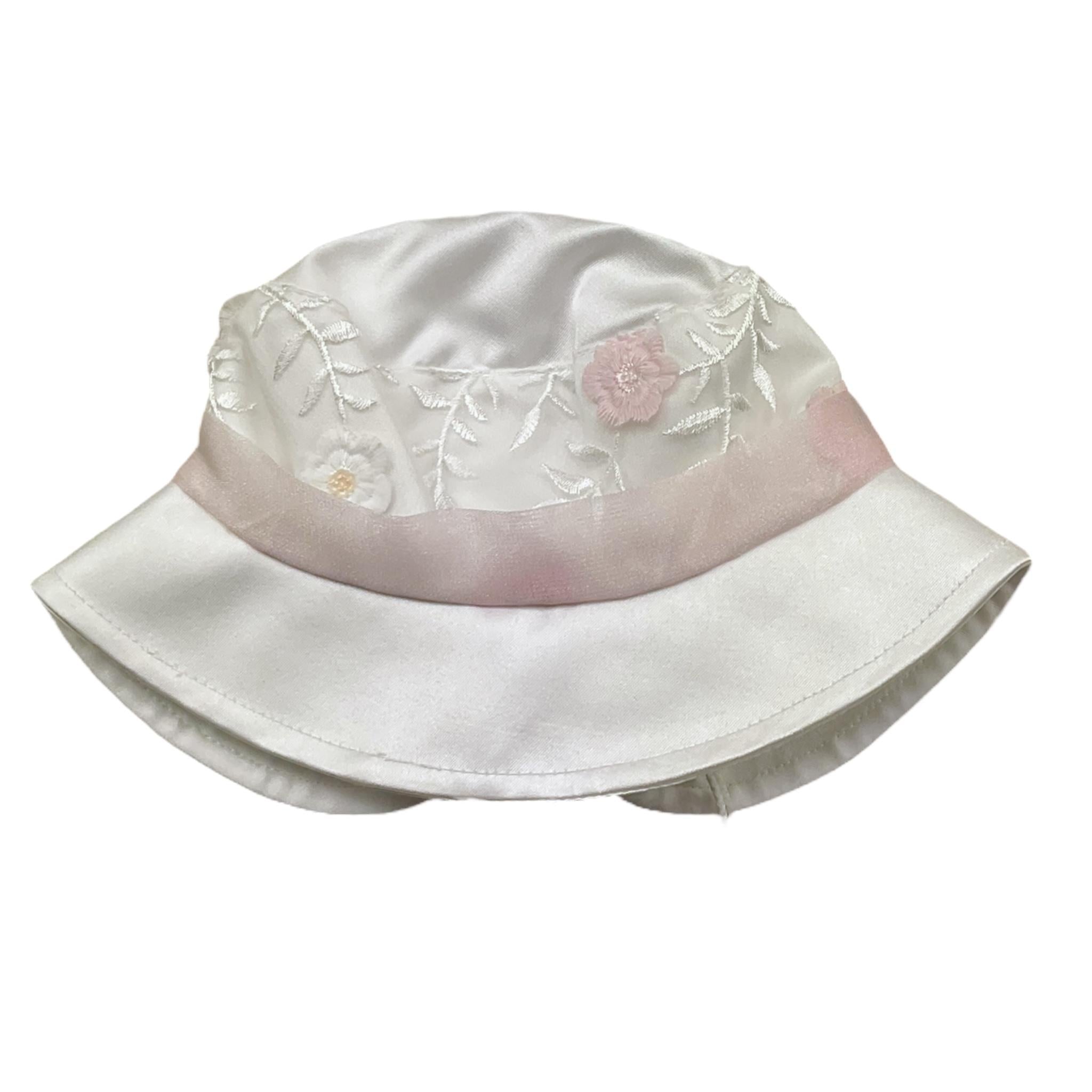 Ninnaoh Cappello Tinta Unita con Fiocco per Neonata E1989 BIANCO NINNAOH 