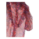 Philosophy Camicia Mezza Manica Stampa Fantasia Floreale Con Top Rosso Per Bambina