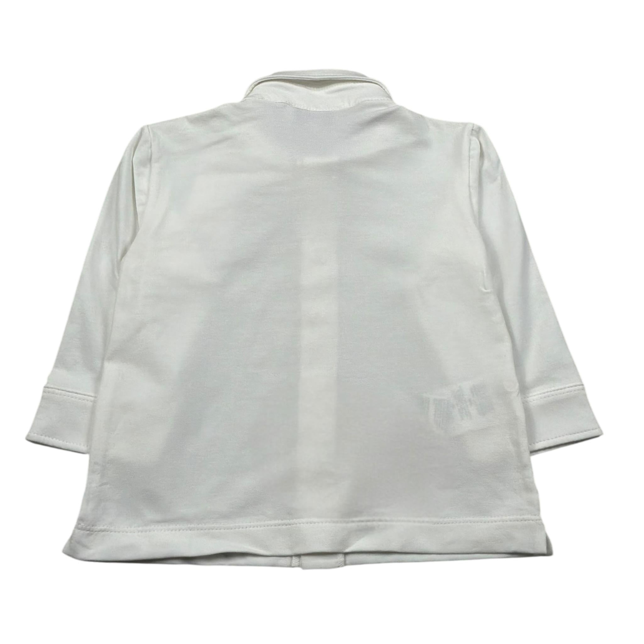 Aletta Camicia Manica Lunga tinta unita Bianco per Neonato M220431 BIANCO ALETTA 