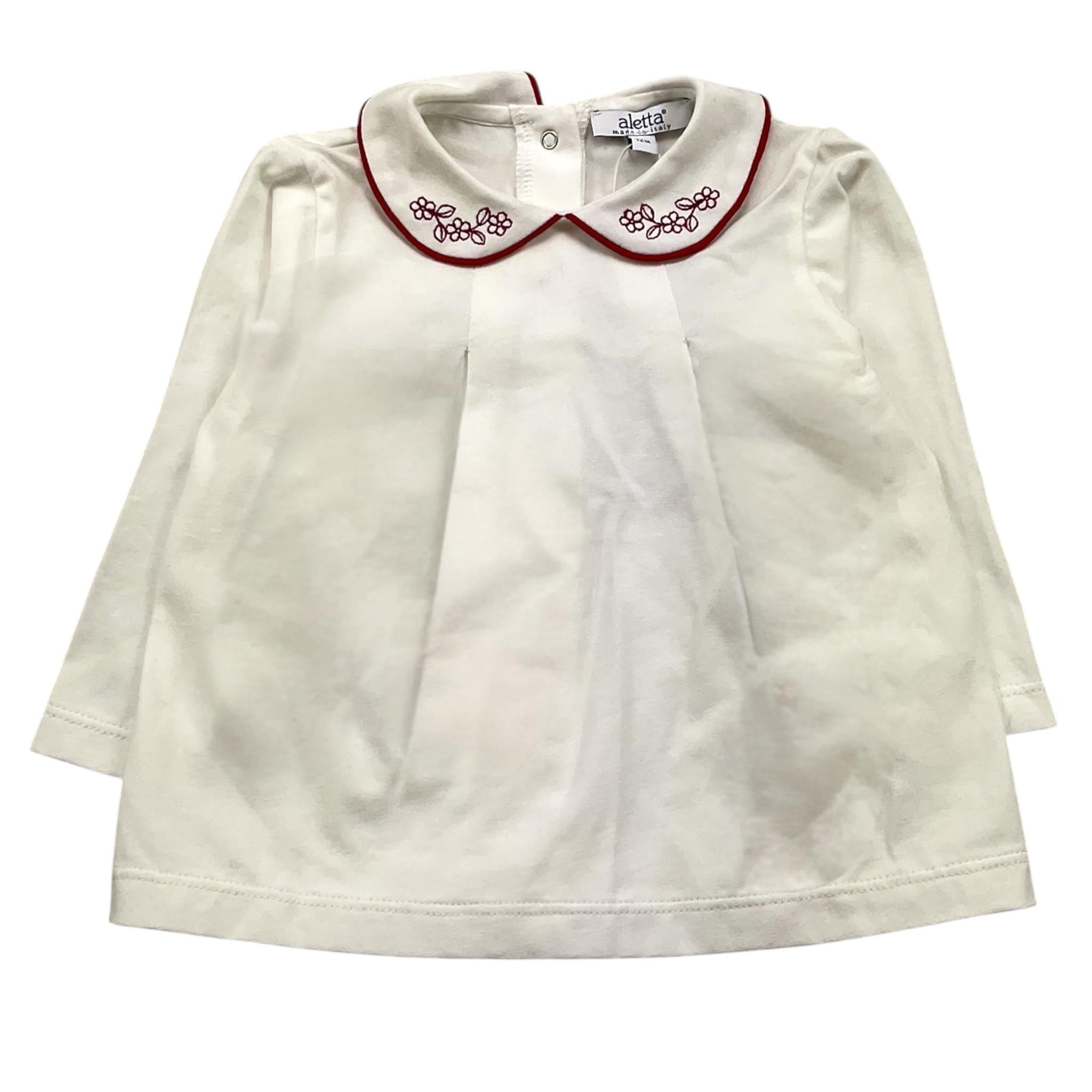 ALETTA camicia manica lunga tinta unita con colletto Bianco per Neonata R210084A BIANCO ALETTA 