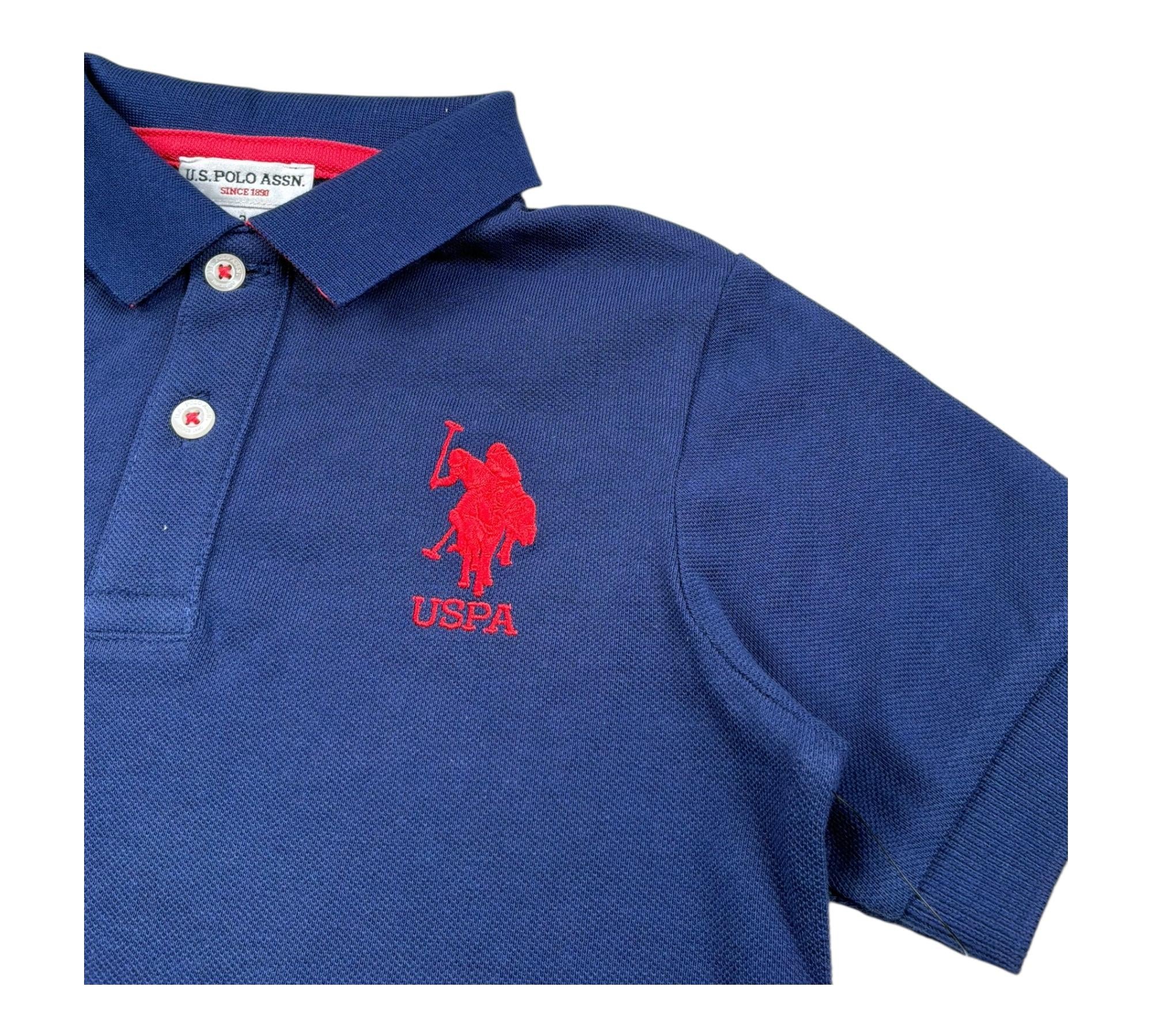 U.S. Polo Assn Polo Mezza Manica Tinta Unita con Logo per Bambino US41597 BLU U.S. POLO ASSN 