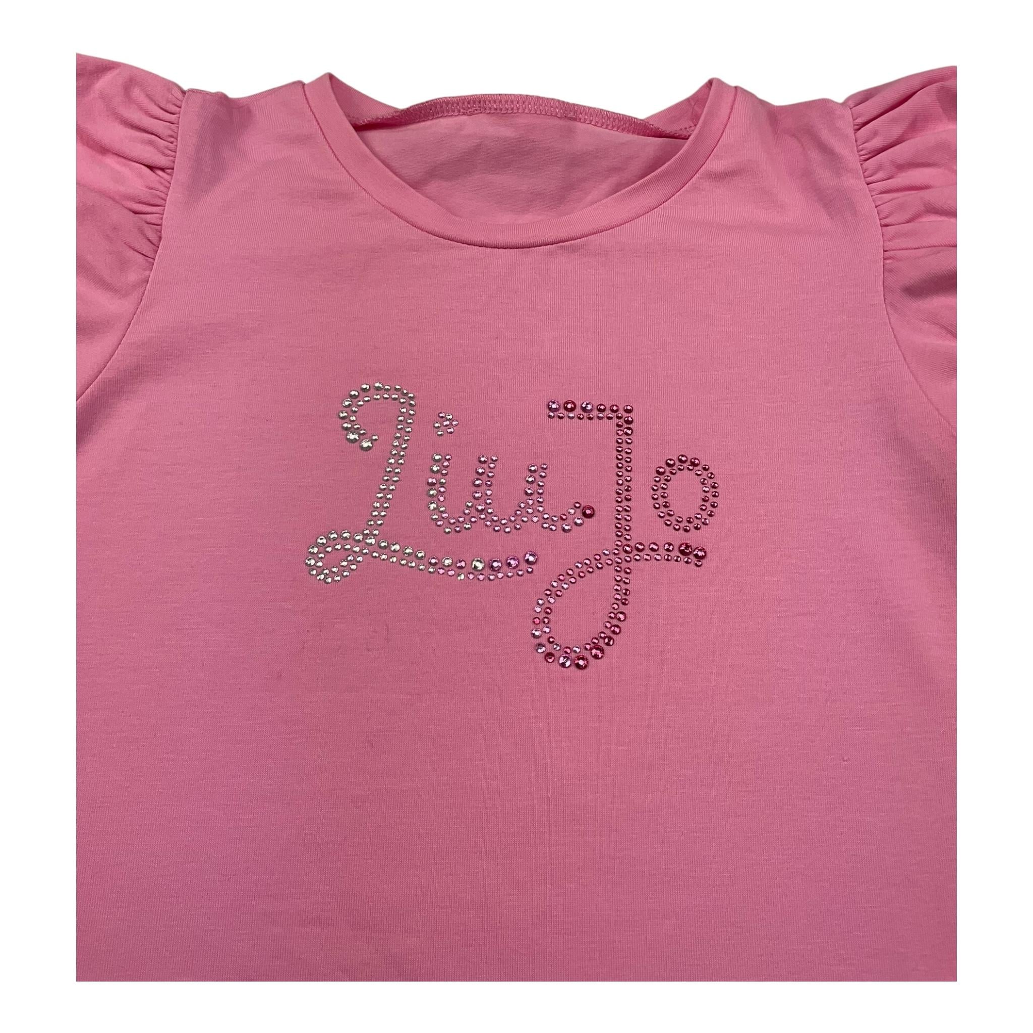 Liu Jo Abito Tinta Unita con Brillantini per Bambina KA5037X ROSA LIU JO 
