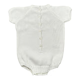 Juliana Pagliaccetto Mezza Manica tinta unita Cn Ricami Bianco per Neonato 25162X BIANCO JULIANA 