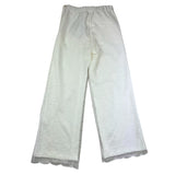 Miss Blumarine Pantalone Titna Unita In Pizzo Modello Palazzo Bianco Per Bambina